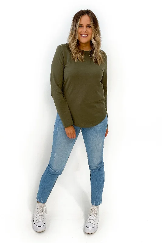 AS Colour Curve Long Sleeve Tee Army