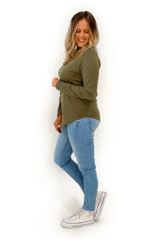 AS Colour Curve Long Sleeve Tee Army