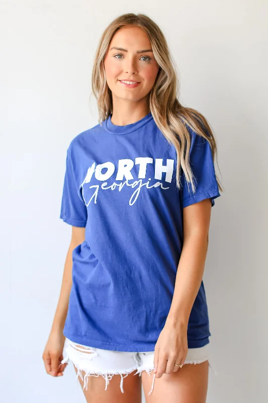 Blue North Georgia Script Tee