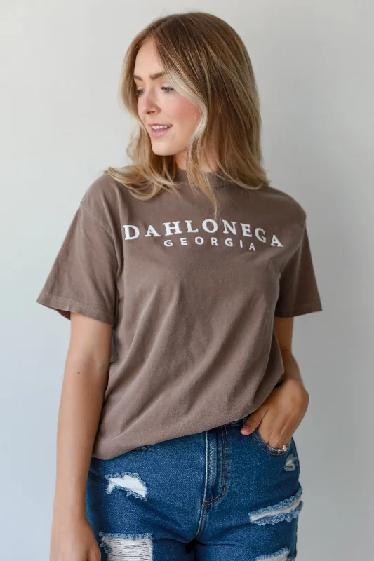 Brown Dahlonega Georgia Block Letter Tee