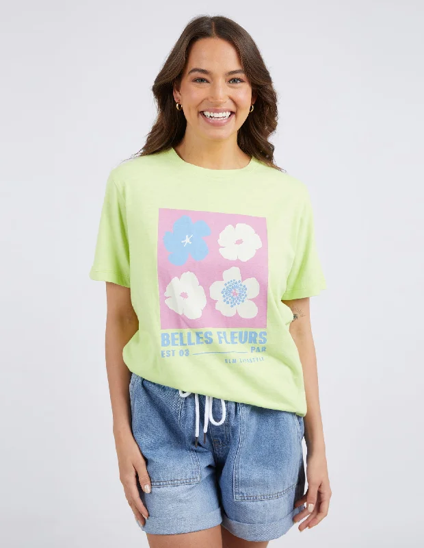 Elm Belle Fleurs Tee Keylime