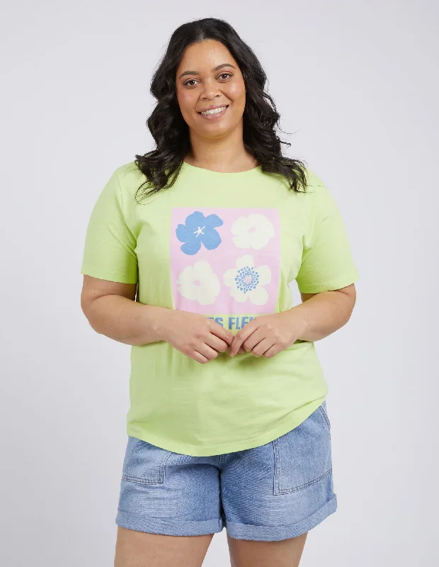 Elm Belle Fleurs Tee Keylime