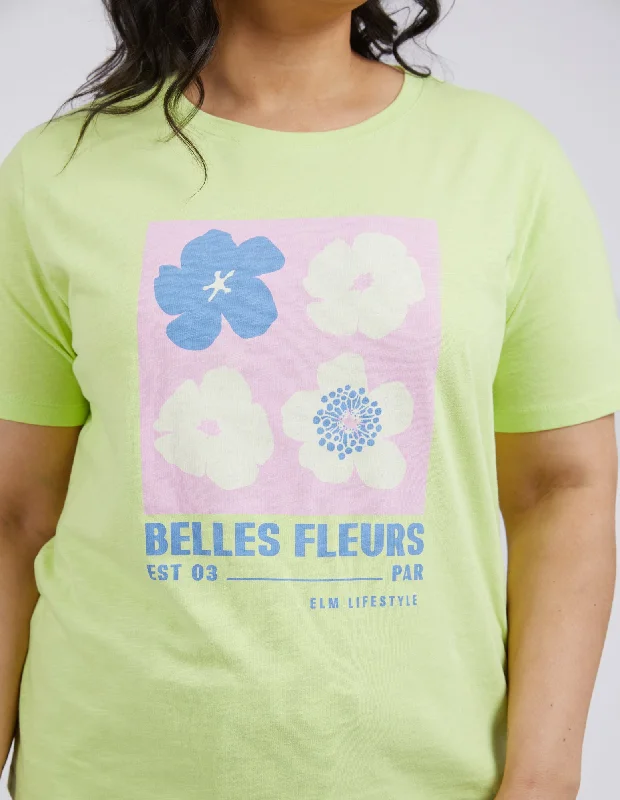 Elm Belle Fleurs Tee Keylime