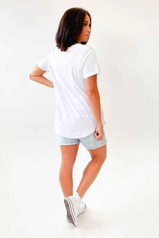 Elm Fundamental Rib S/S Tee White