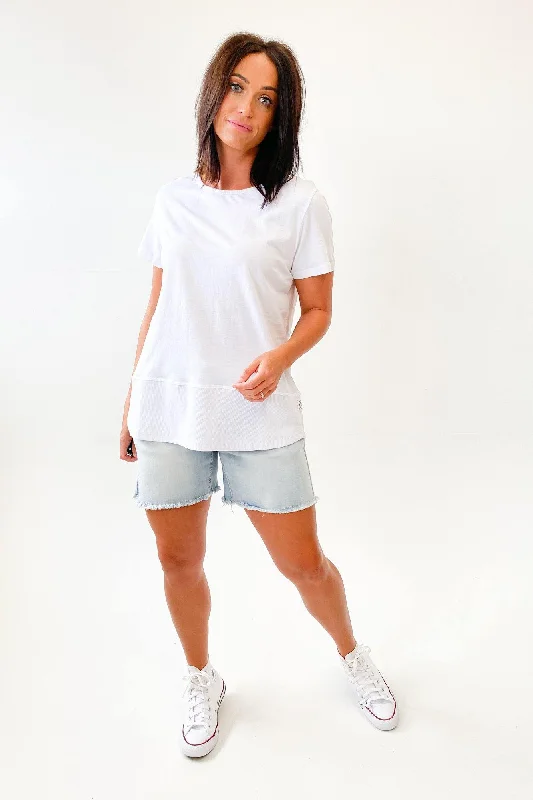 Elm Fundamental Rib S/S Tee White