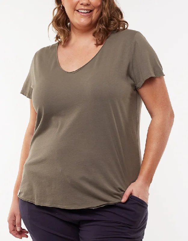 Elm Fundamental Vee Tee Khaki