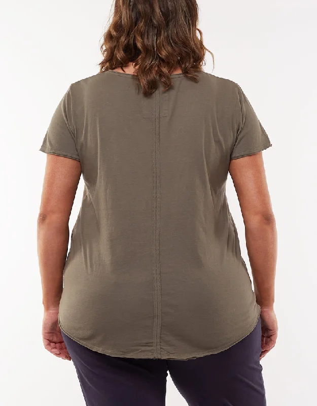 Elm Fundamental Vee Tee Khaki