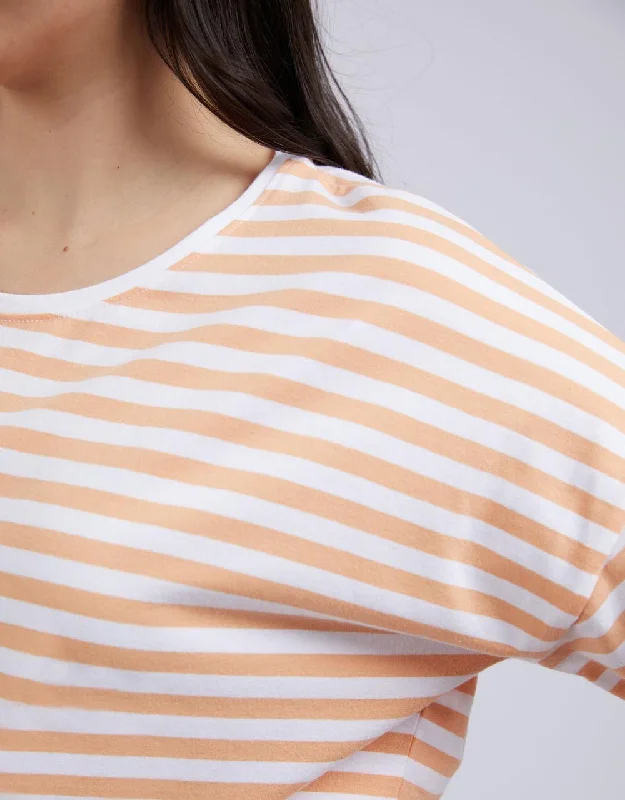 Elm Lauren S/S Tee Stripe Papaya