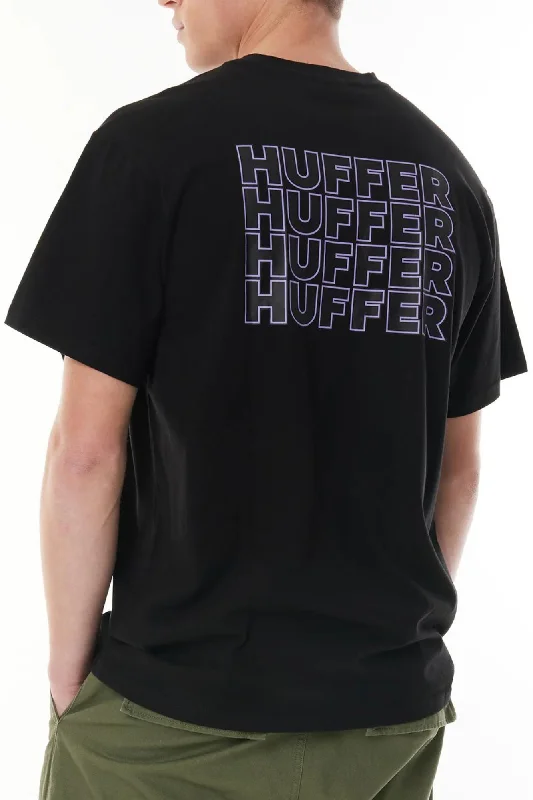 Huffer Mens Classic Tee/Bricks Black