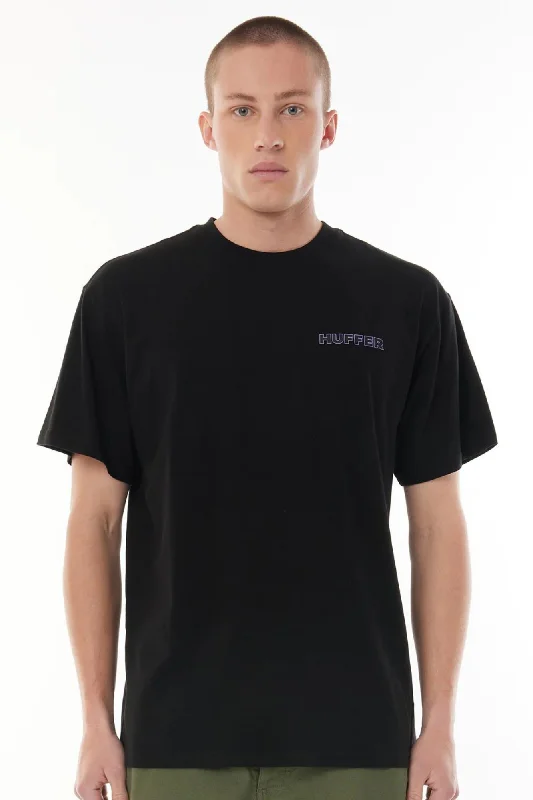 Huffer Mens Classic Tee/Bricks Black