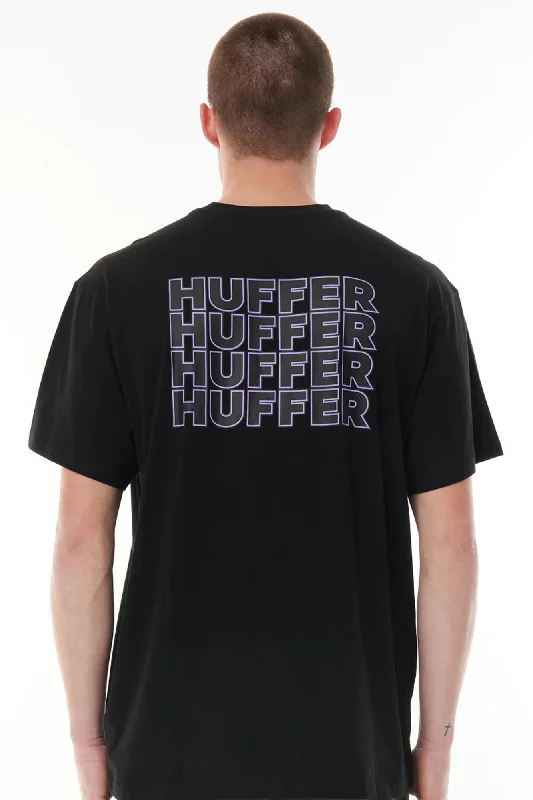 Huffer Mens Classic Tee/Bricks Black