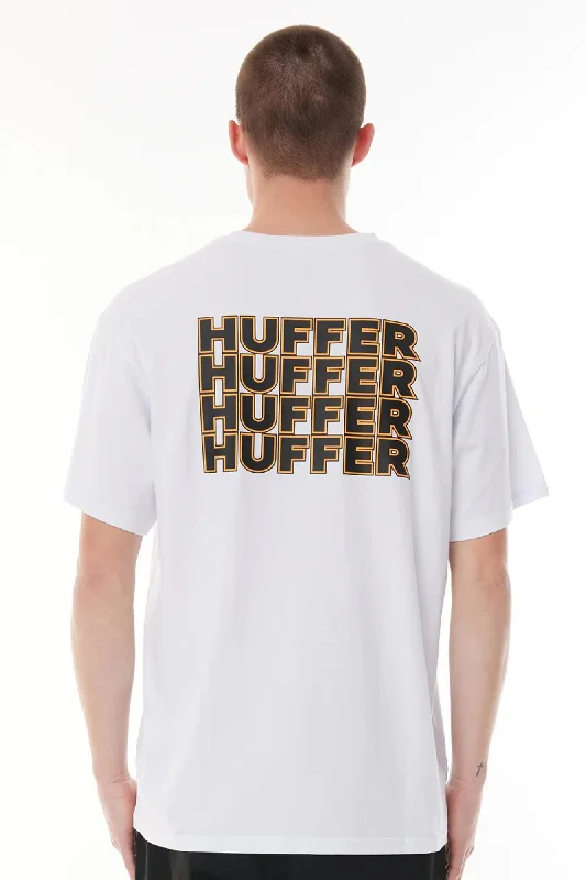 Huffer Mens Classic Tee/Bricks White