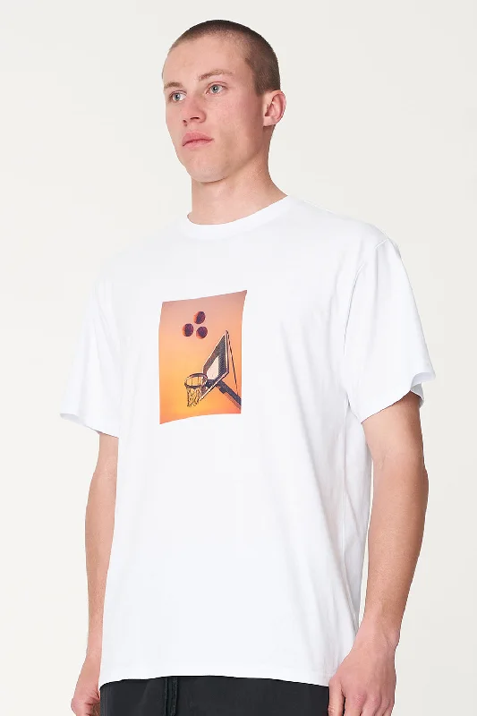 Huffer Mens Sup Tee/Free Throw White