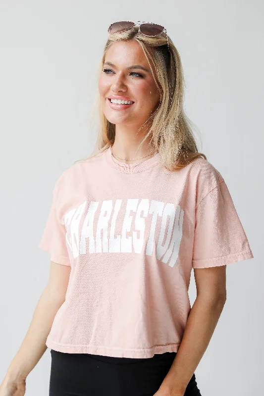 Peach Charleston Cropped Tee