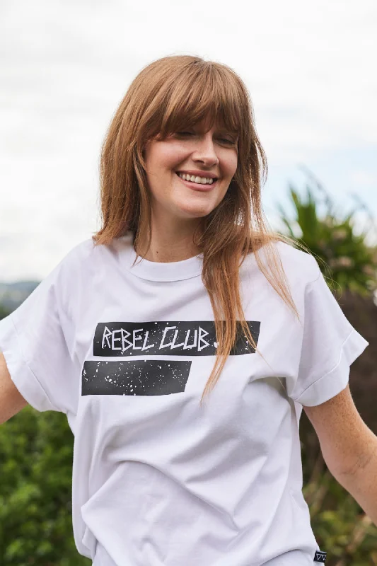 Rebel Club by Shine On Block Tee White