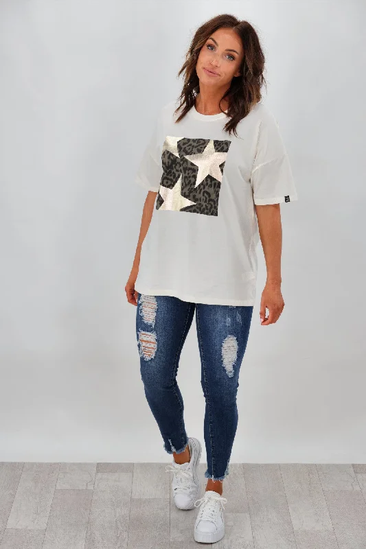 Rebel Club by Shine On Safari Star Tee Vintage Off White