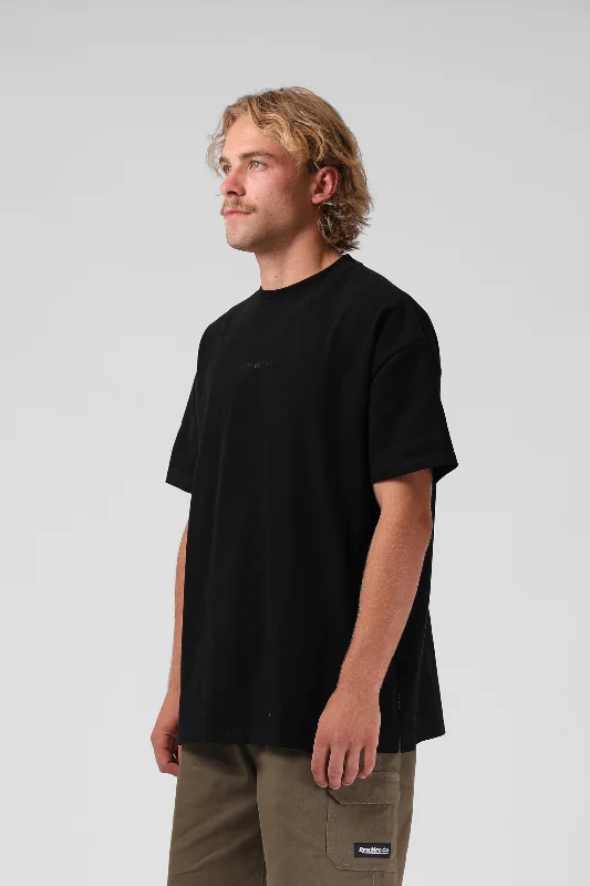 RPM Mens Sanded OS Tee Black