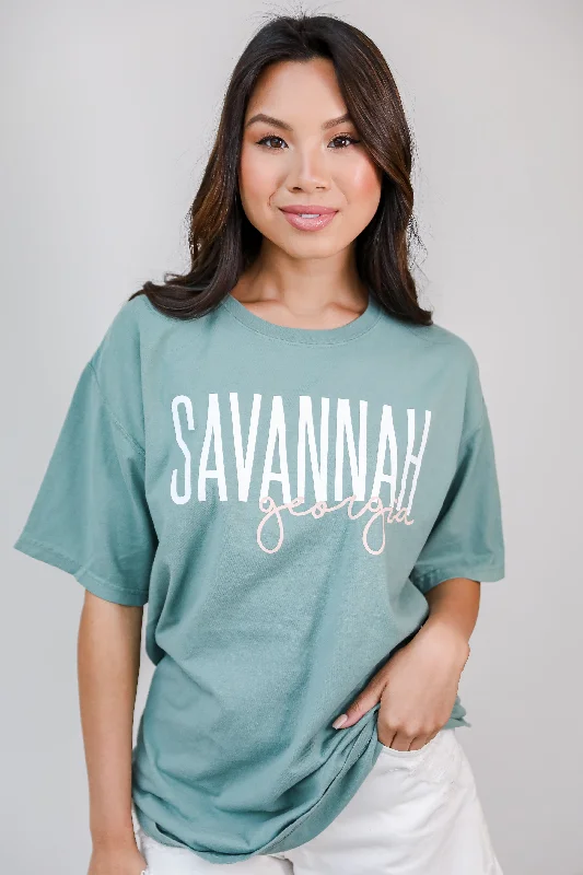 Seafoam Savannah Georgia Script Tee