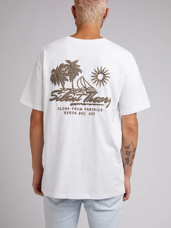 Silent Theory Mens Aloha Tee White