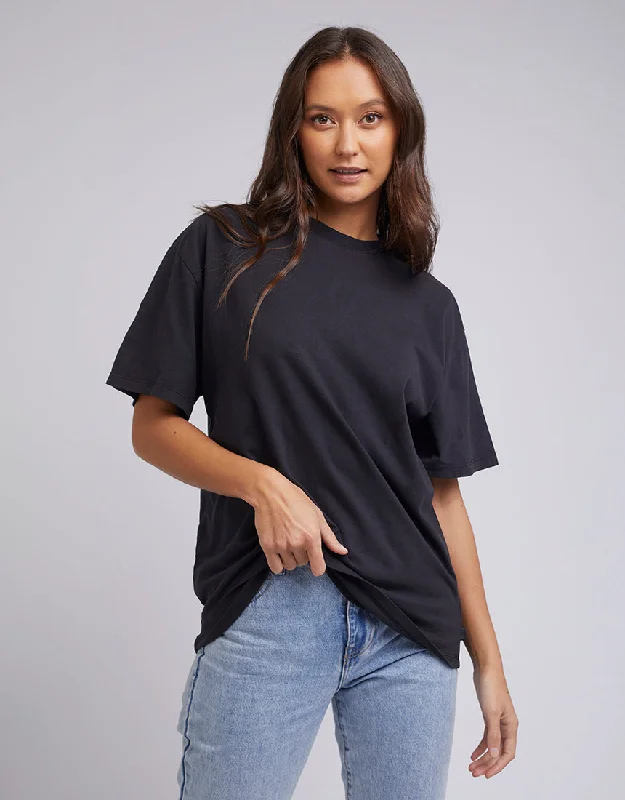 Silent Theory Oversized Tee Washed Black