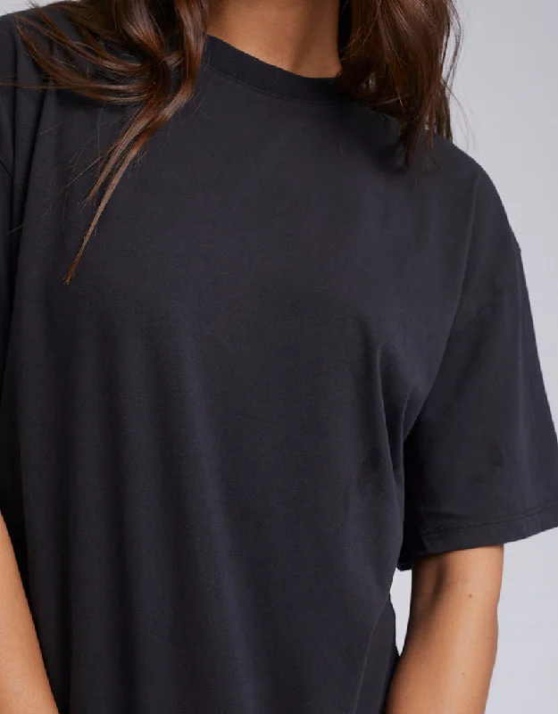 Silent Theory Oversized Tee Washed Black