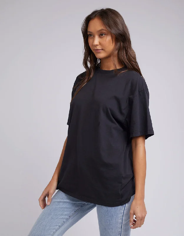 Silent Theory Oversized Tee Washed Black