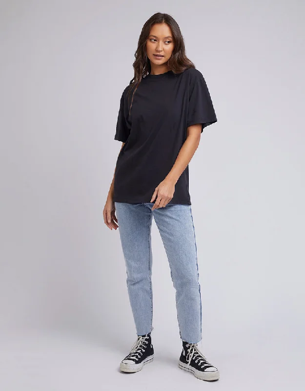 Silent Theory Oversized Tee Washed Black