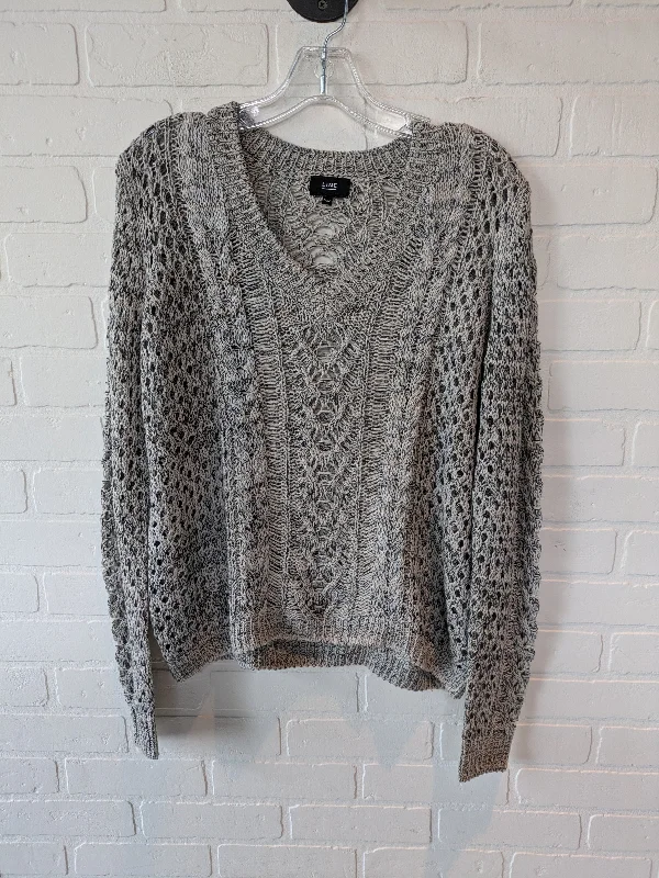 Sweater By Clothes Mentor In Black & Cream, Size: M