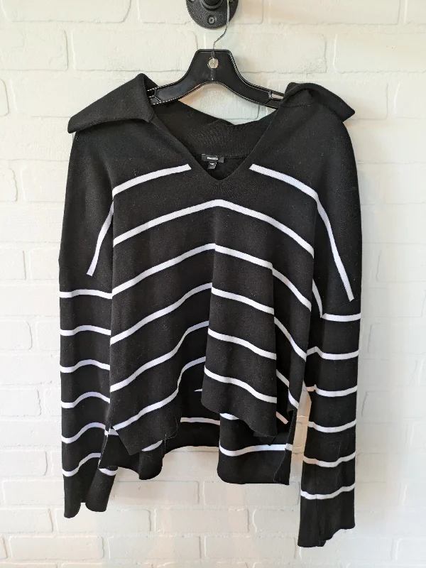 Sweater By Express In Black & White, Size: Xl