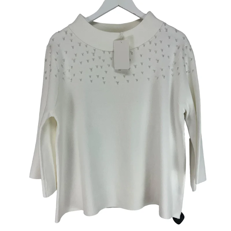 Sweater By Fate In White, Size: L