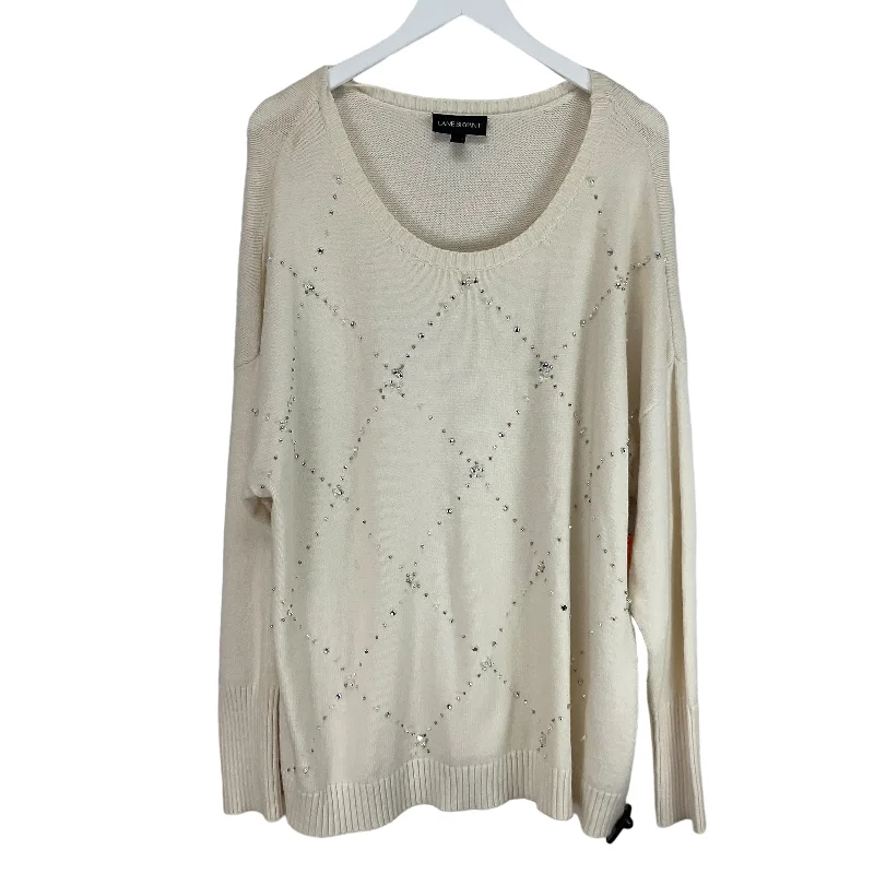 Sweater By Lane Bryant In Cream, Size: 3x