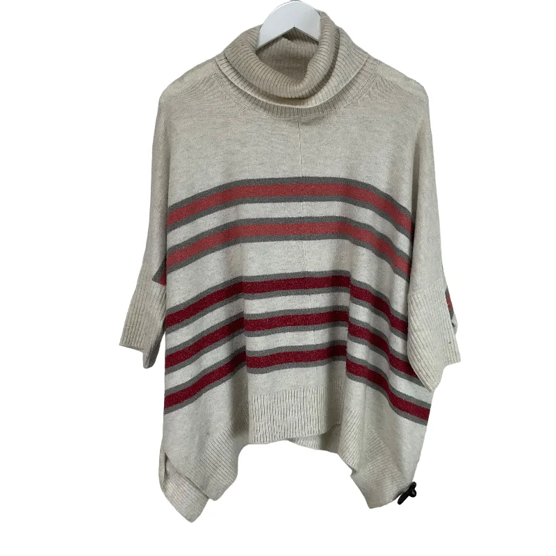 Sweater By Loft In Cream & Red, Size: M