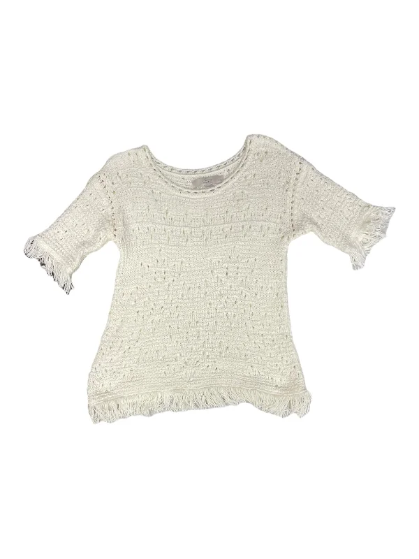 Sweater By Loft In Cream, Size: Xs