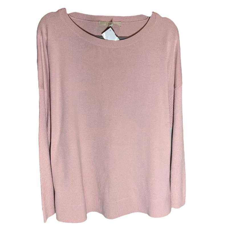 Sweater By Loft In Pink, Size: L