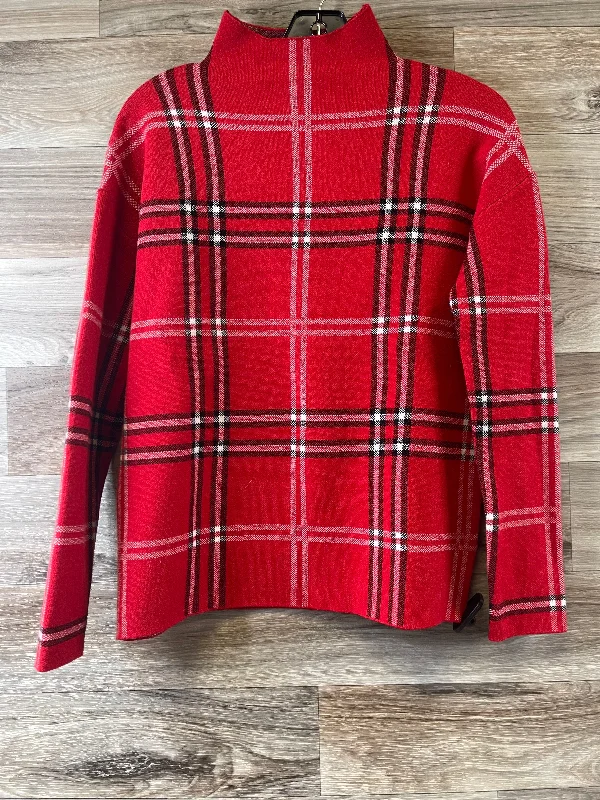 Sweater By Nicole By Nicole Miller In Red & White, Size: Xs