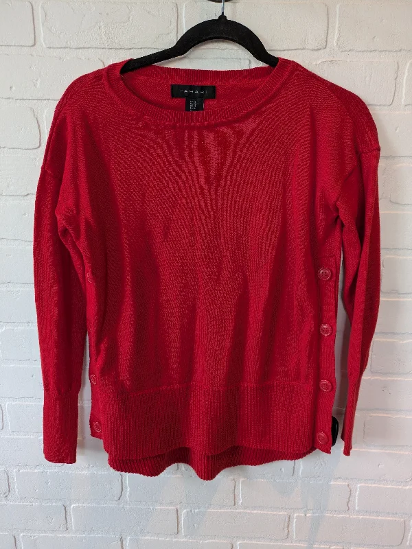 Sweater By Tahari By Arthur Levine In Red, Size: Xs