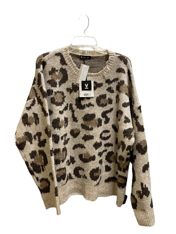 Sweater By Very J In Animal Print, Size: L