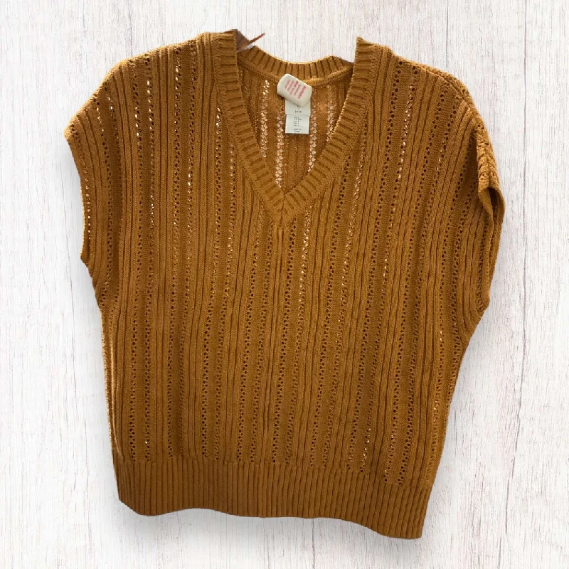 Sweater Short Sleeve By Joie In Tan, Size: S