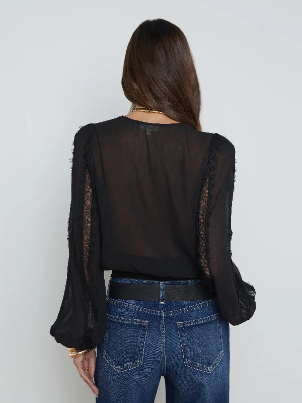 Cayson Lace-Trim Blouse