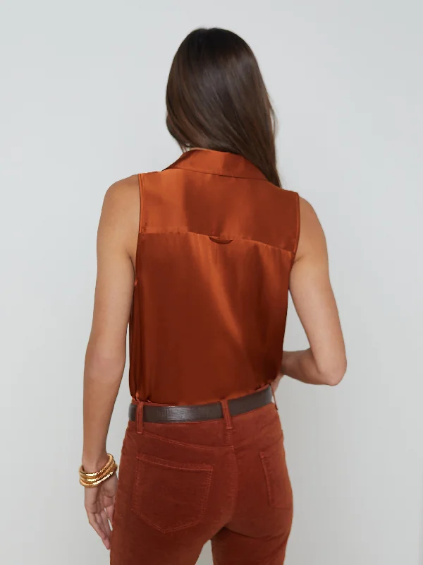 Emmy Sleeveless Silk Blouse