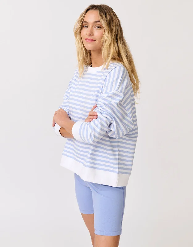 Ada Slim Sweater - Cornflower Stripe