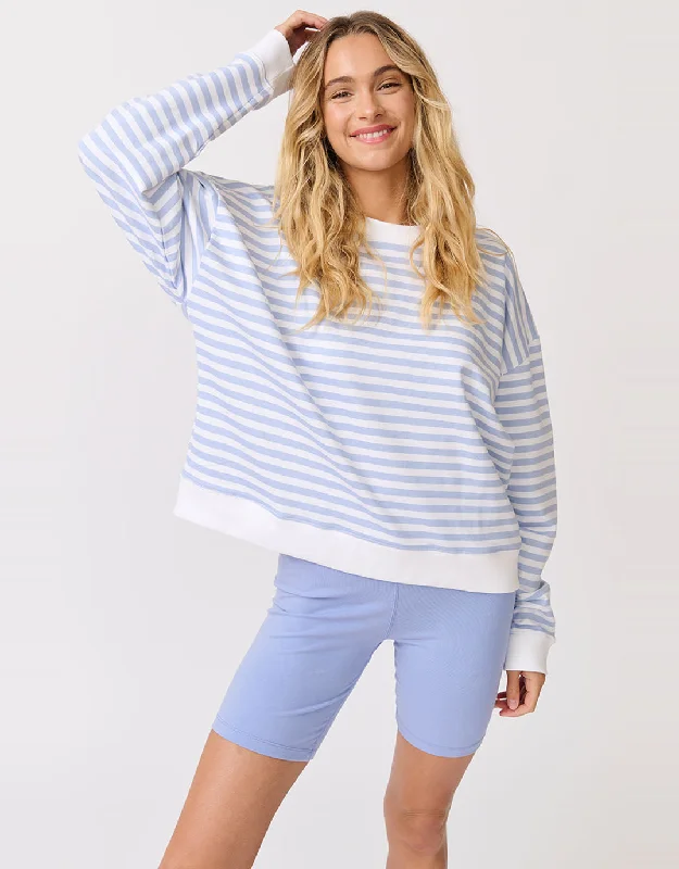 Ada Slim Sweater - Cornflower Stripe