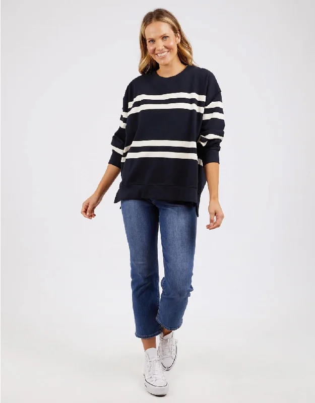 Allegra Crew - Navy White Stripe