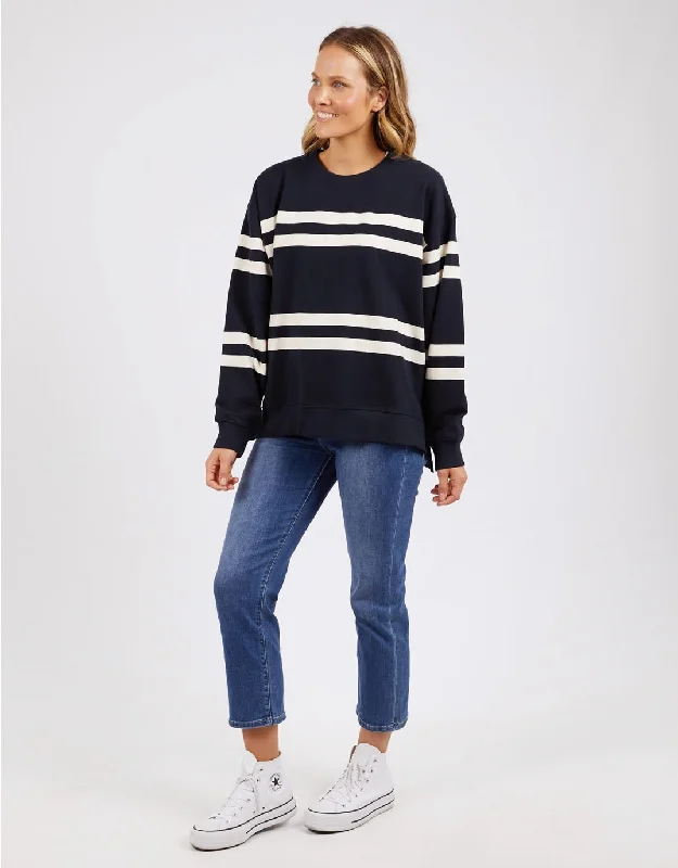 Allegra Crew - Navy White Stripe