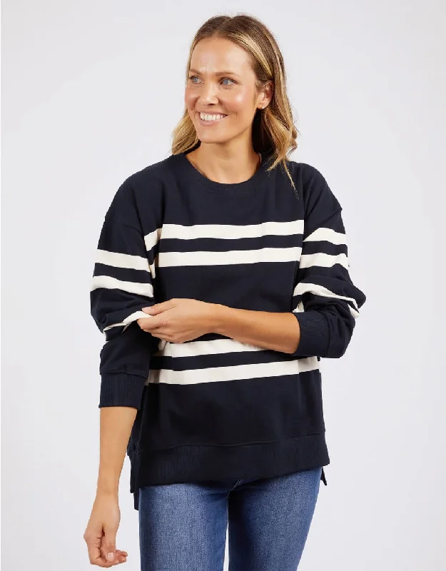 Allegra Crew - Navy White Stripe