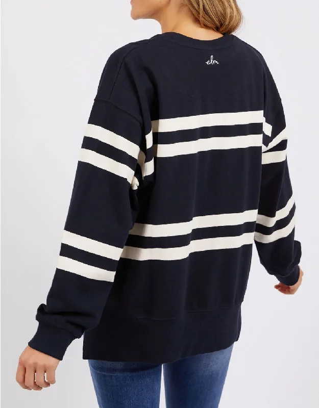 Allegra Crew - Navy White Stripe