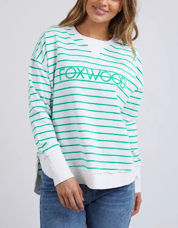 Simplified Stripe Crew - Green