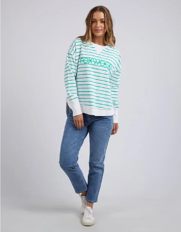 Simplified Stripe Crew - Green