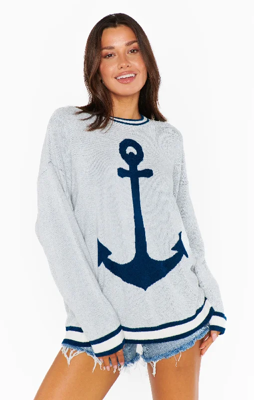 Adventure Sweater ~ Anchor Graphic Knit