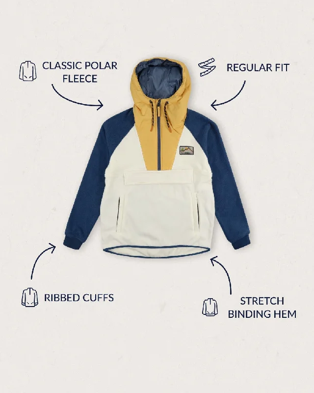 Alexander Recycled Polar Hooded Fleece - Egret